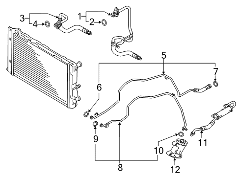 2015 Audi S4 Trans Oil Cooler Lines