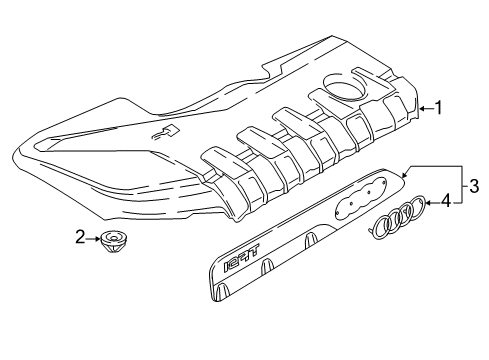 2020 Audi TTS Quattro Engine Appearance Cover Diagram 2