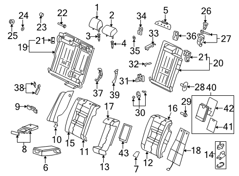 2007 Audi S4 Rear Seat Components Diagram 6