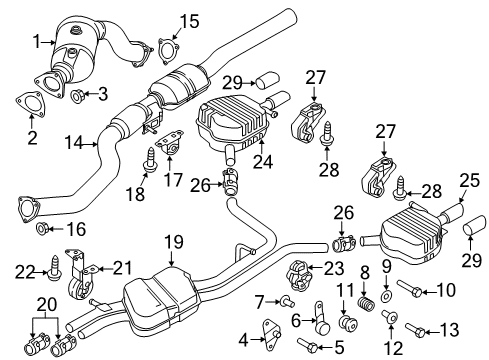 2018 Audi A8 Quattro Exhaust Components