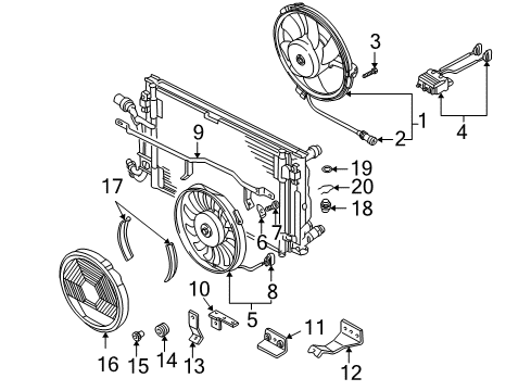 2003 Audi S6 A/C Condenser Fan