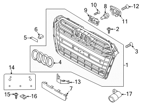 2017 Audi A4 Grille & Components