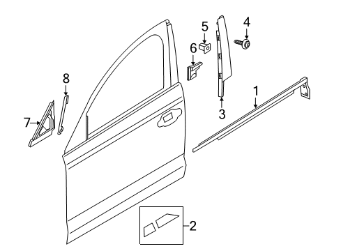 2014 Audi A6 Exterior Trim - Front Door