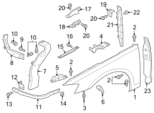 2020 Audi A8 Quattro Fender & Components