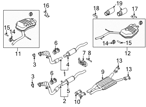 2005 Audi A8 Quattro Exhaust Components