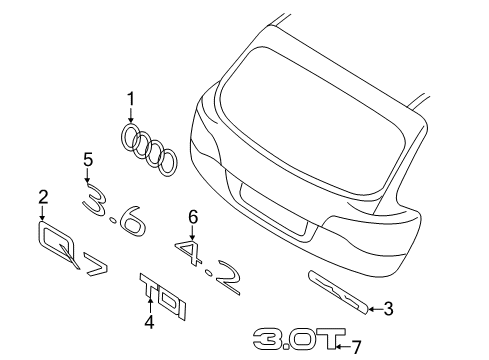 2013 Audi Q7 Exterior Trim - Lift Gate