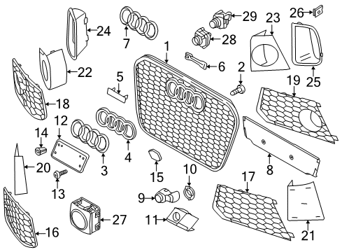 2018 Audi RS7 Grille & Components