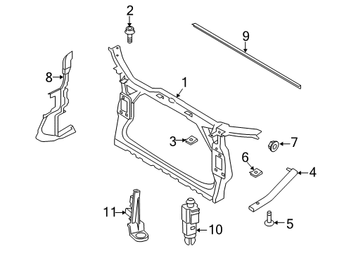 2017 Audi S5 Radiator Support