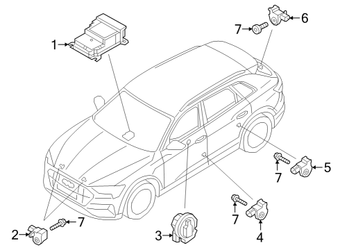 2024 Audi Q8 e-tron Air Bag Components