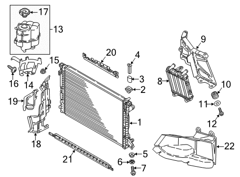 2021 Audi S4 Radiator & Components