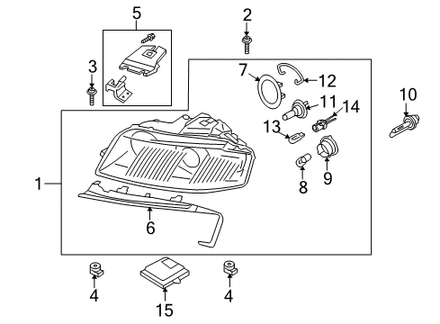 2007 Audi A3 Quattro Bulbs Diagram 5