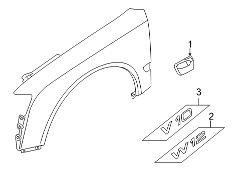 2008 Audi S8 Exterior Trim - Fender