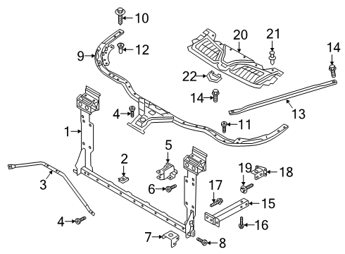 2020 Audi A8 Quattro Radiator Support