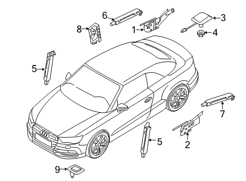 2018 Audi A3 Quattro Antenna & Radio Diagram 2