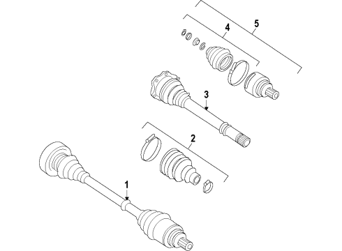 2014 Audi A4 Front Axle Shafts & Joints, Drive Axles