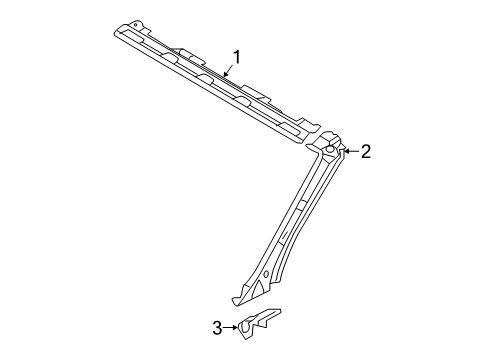 2022 Audi S5 Windshield Header & Components