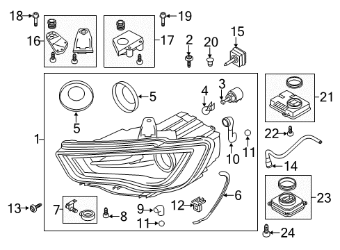 2016 Audi A3 Quattro Bulbs Diagram 3