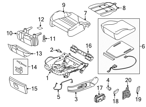 2015 Audi R8 Seat Components