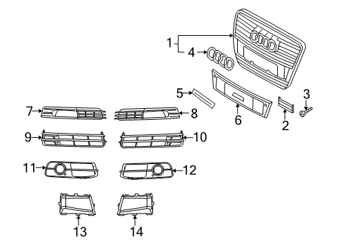 2011 Audi S6 Grille & Components