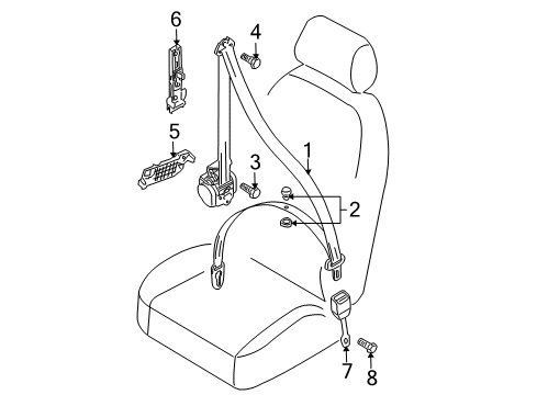 2013 Audi Q7 Front Seat Belts