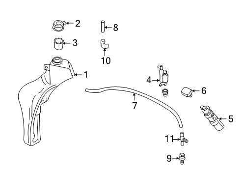 1996 Audi A4 Washer Components