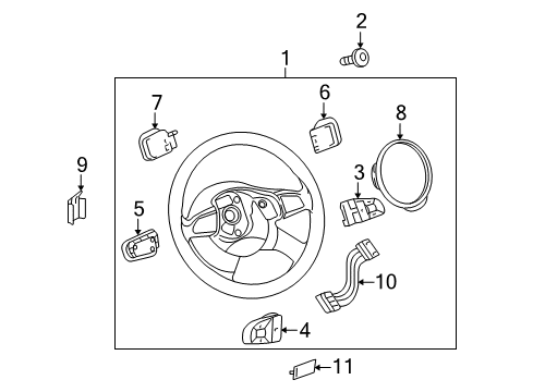 2009 Audi Q7 Steering Column & Wheel, Steering Gear & Linkage Diagram 5