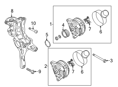 2015 Audi A5 Quattro Alternator Diagram for 06H-903-018-PX