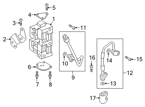 2019 Audi e-tron Quattro Air Conditioner & Heater Components Diagram 3