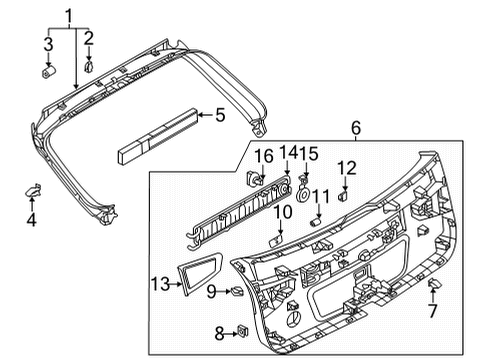 2021 Audi RS6 Avant Interior Trim - Lift Gate