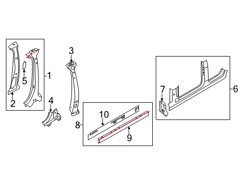 2014 Audi A4 Center Pillar & Rocker