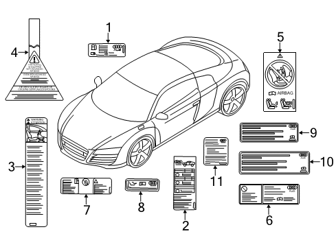 2015 Audi R8 Information Labels