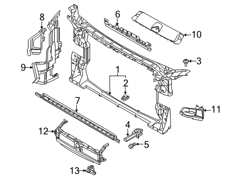 2020 Audi S5 Radiator Support Diagram 1