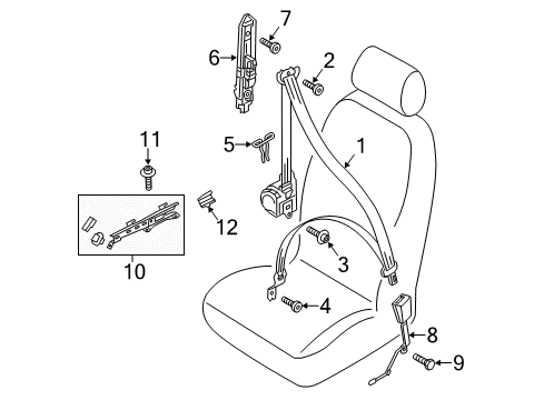 2016 Audi A3 Sportback e-tron Front Seat Belts