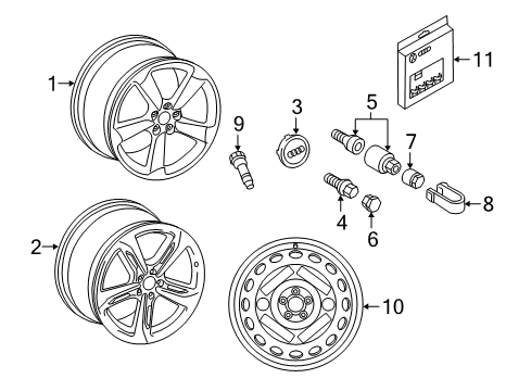 2017 Audi A7 Quattro Wheels Diagram 3