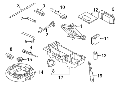 2022 Audi RS5 Jack & Components