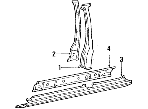 1986 Audi 4000 Quattro Center Pillar & Rocker