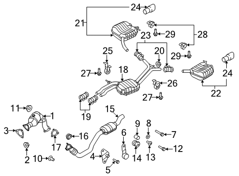 2015 Audi SQ5 Exhaust Components