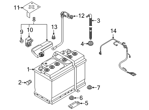 2022 Audi SQ8 Battery, Blower Motor