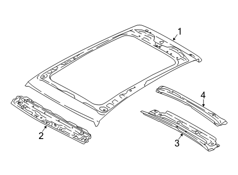 2022 Audi SQ5 Roof & Components Diagram 1