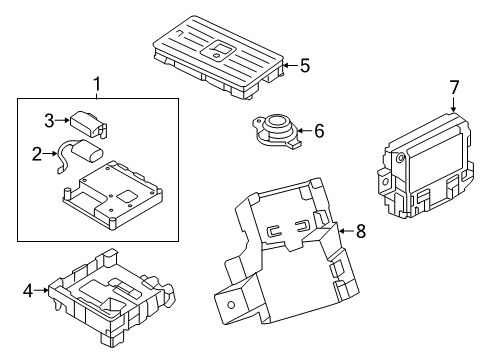 2021 Audi Q8 Electrical Components Diagram 3