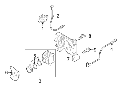 2022 Audi S8 Electrical Components - Front Bumper Diagram 1