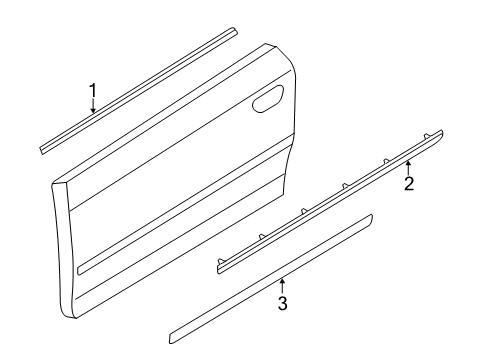 2007 Audi A3 Quattro Exterior Trim - Front Door