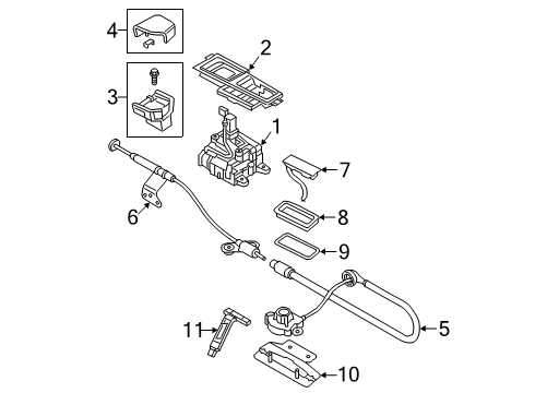 2020 Audi SQ8 Shift Knob Diagram for 4K1-713-139-D-1KT