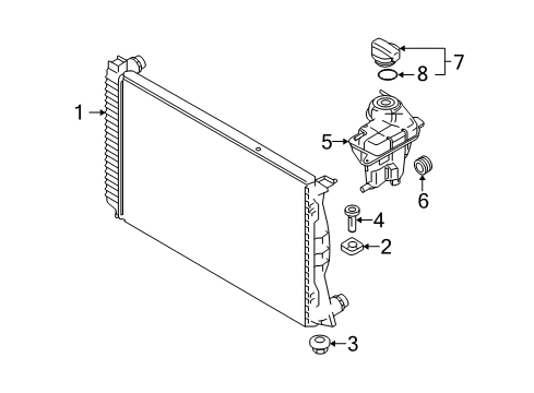 2007 Audi A6 Quattro Radiator & Components Diagram 3