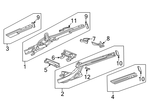 2003 Audi A6 Rails & Components