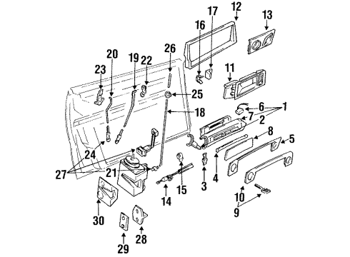 1995 Audi S6 Front Door - Lock & Hardware