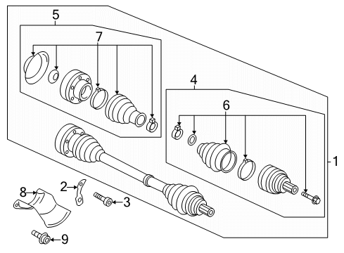 2020 Audi S5 Sportback Drive Axles - Rear