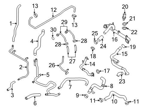 2015 Audi R8 Connector Hose Diagram for 079-121-057-P