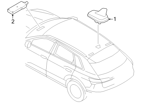 2022 Audi Q4 e-tron Sportback Antenna & Radio Diagram 1