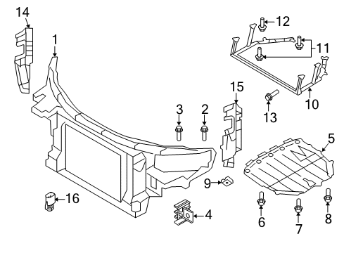 2010 Audi TT Quattro Radiator Support